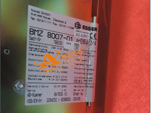 ESSER���� 788090 BMZ 8007-01 ���ƿ� ���� ��Դ��